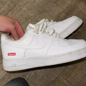 SUPREME WHITE AIR FORCE 1s